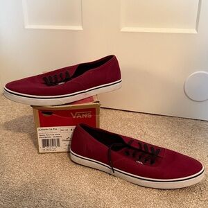 Vans Men's Deep Red Canvas Sneakers